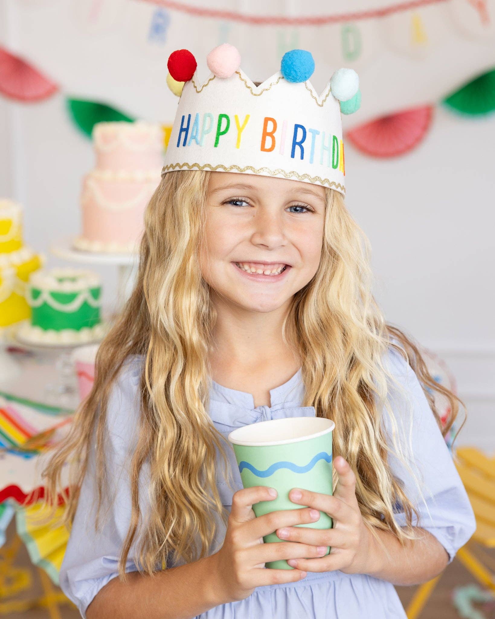 Rainbow Ric Rac Party Cups - bubblegum market