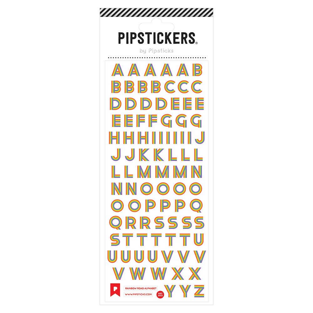 Rainbow Road Alphabet Stickers - bubblegum market