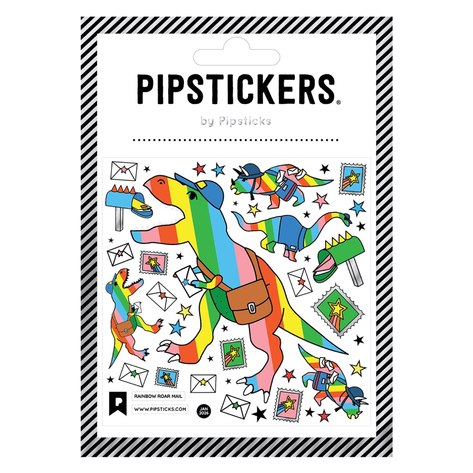 Rainbow Roar Mail Stickers - bubblegum market