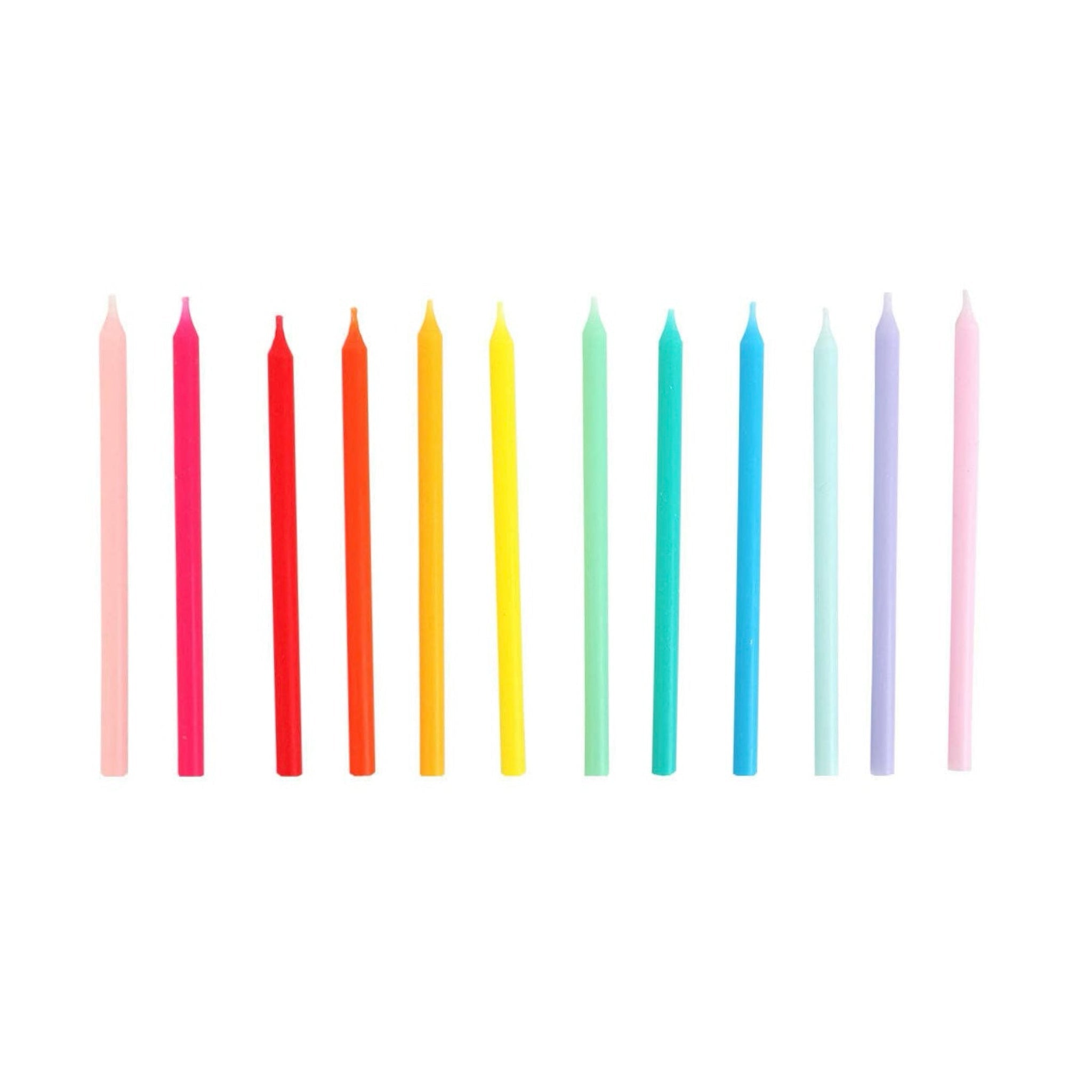 Rainbow Spectrum Birthday Candles (24 Pack) - bubblegum market