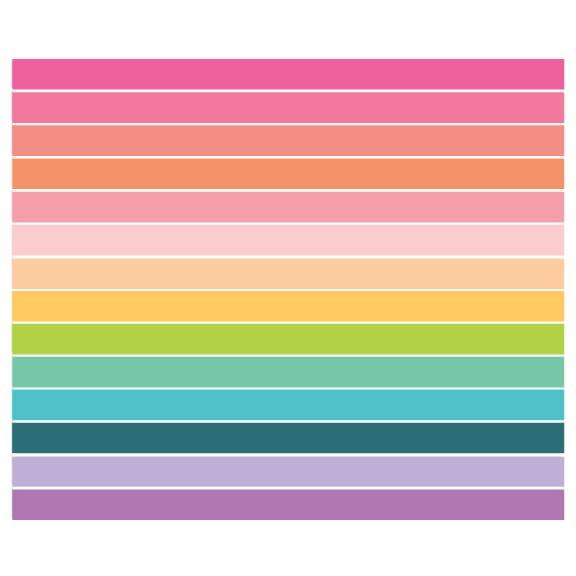 Rainbow Stripe Paper Table Runner / Wrapping Paper - bubblegum market