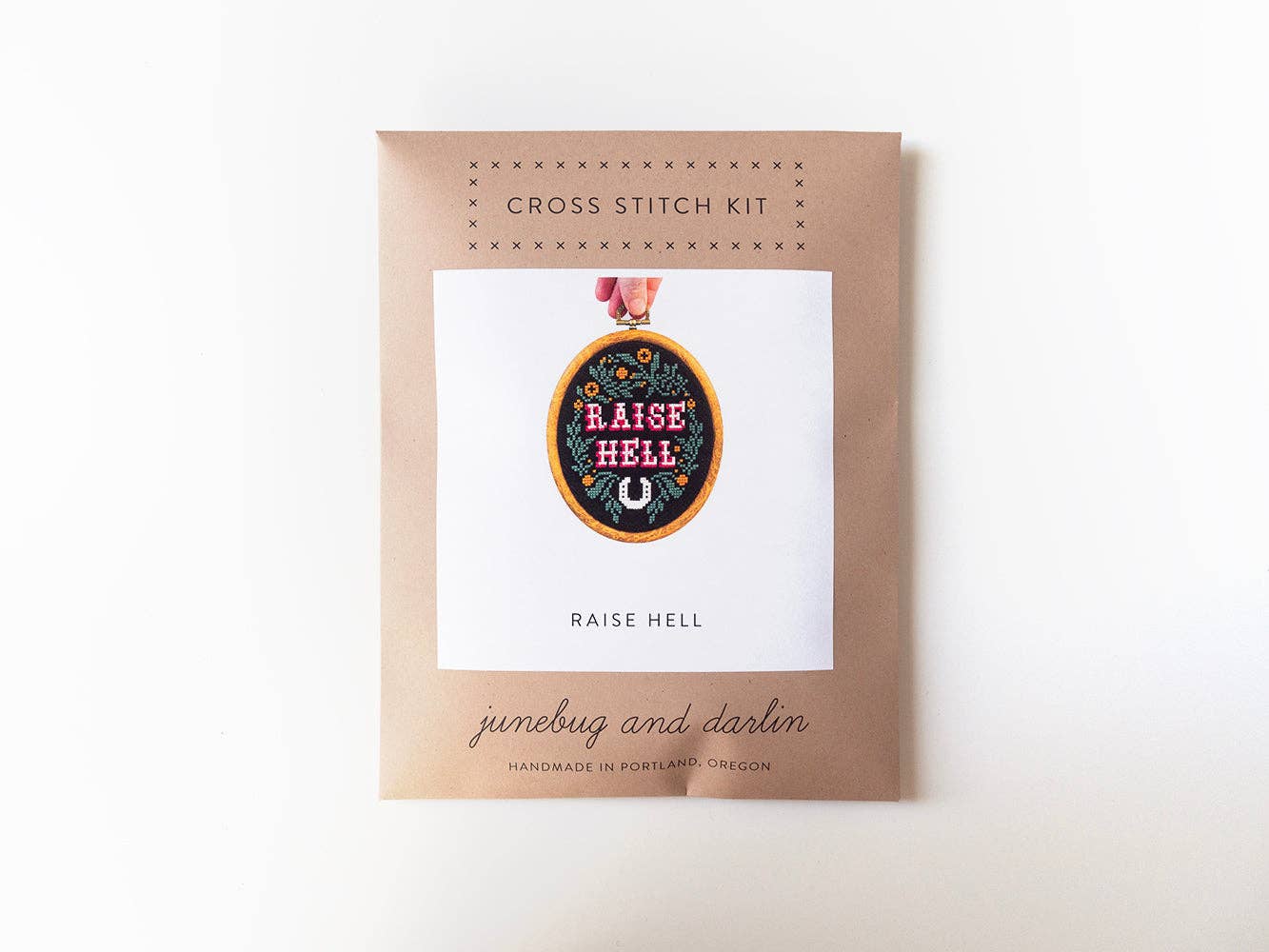 Raise Hell Cross - Stitch Kit - bubblegum market