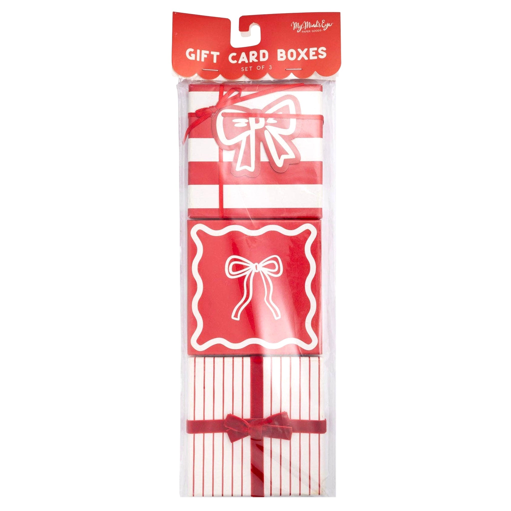 Red Bow Gift Card Boxes - bubblegum market