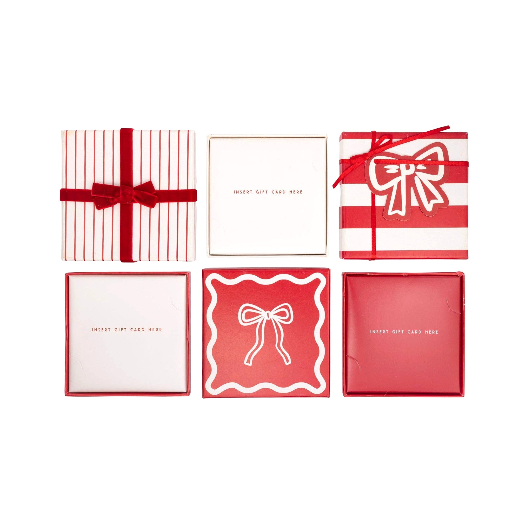 Red Bow Gift Card Boxes - bubblegum market
