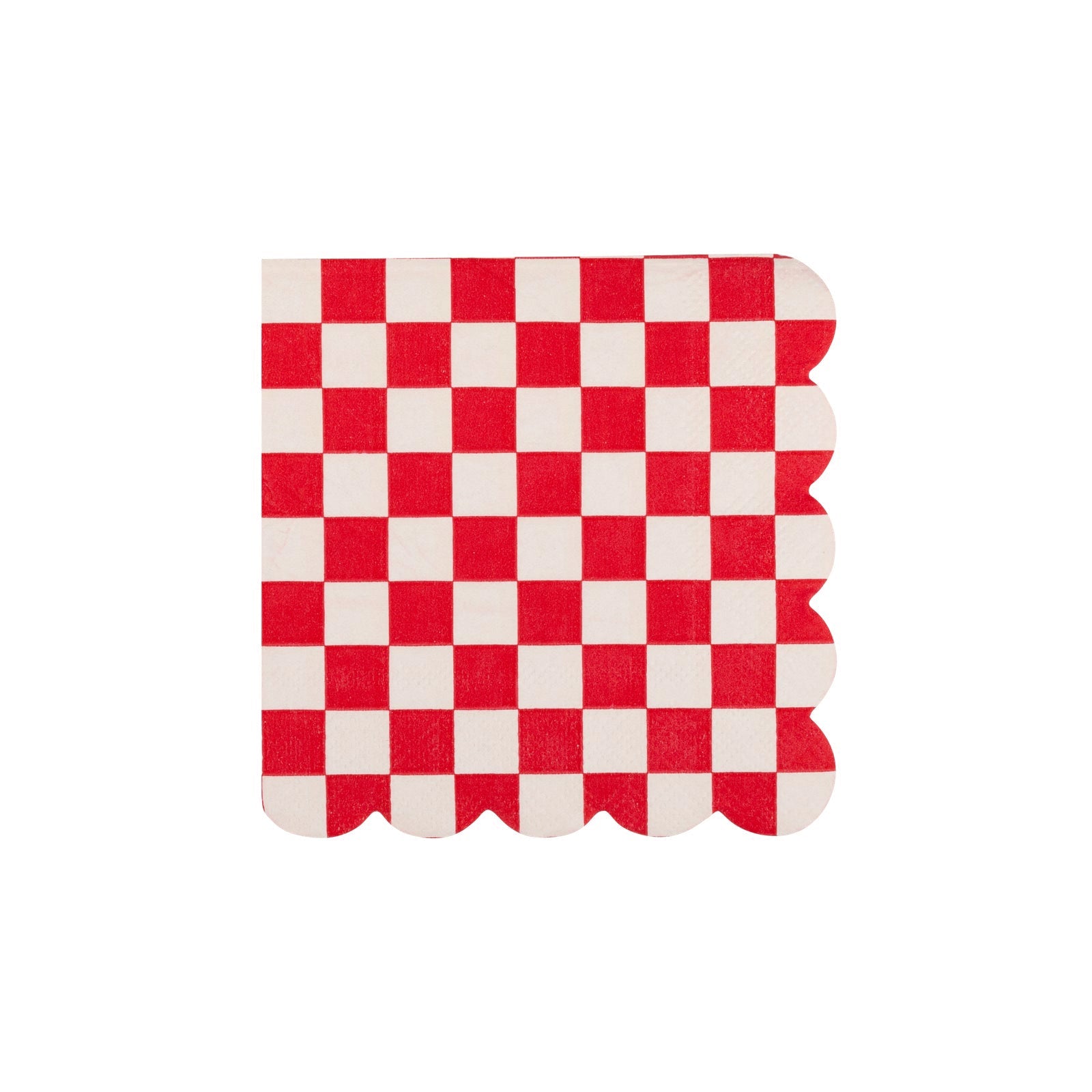 Red Checkerboard Cocktail Napkins - bubblegum market