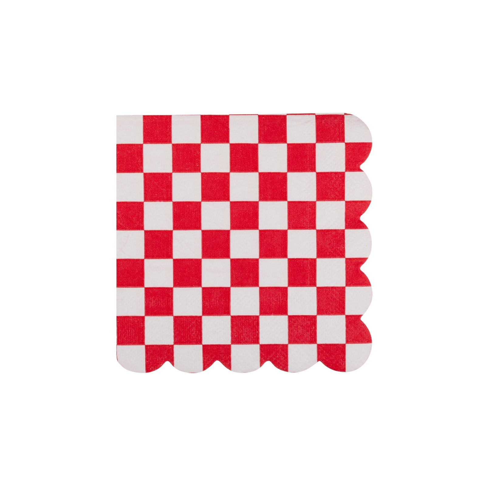 Red Checkerboard Cocktail Napkins - bubblegum market