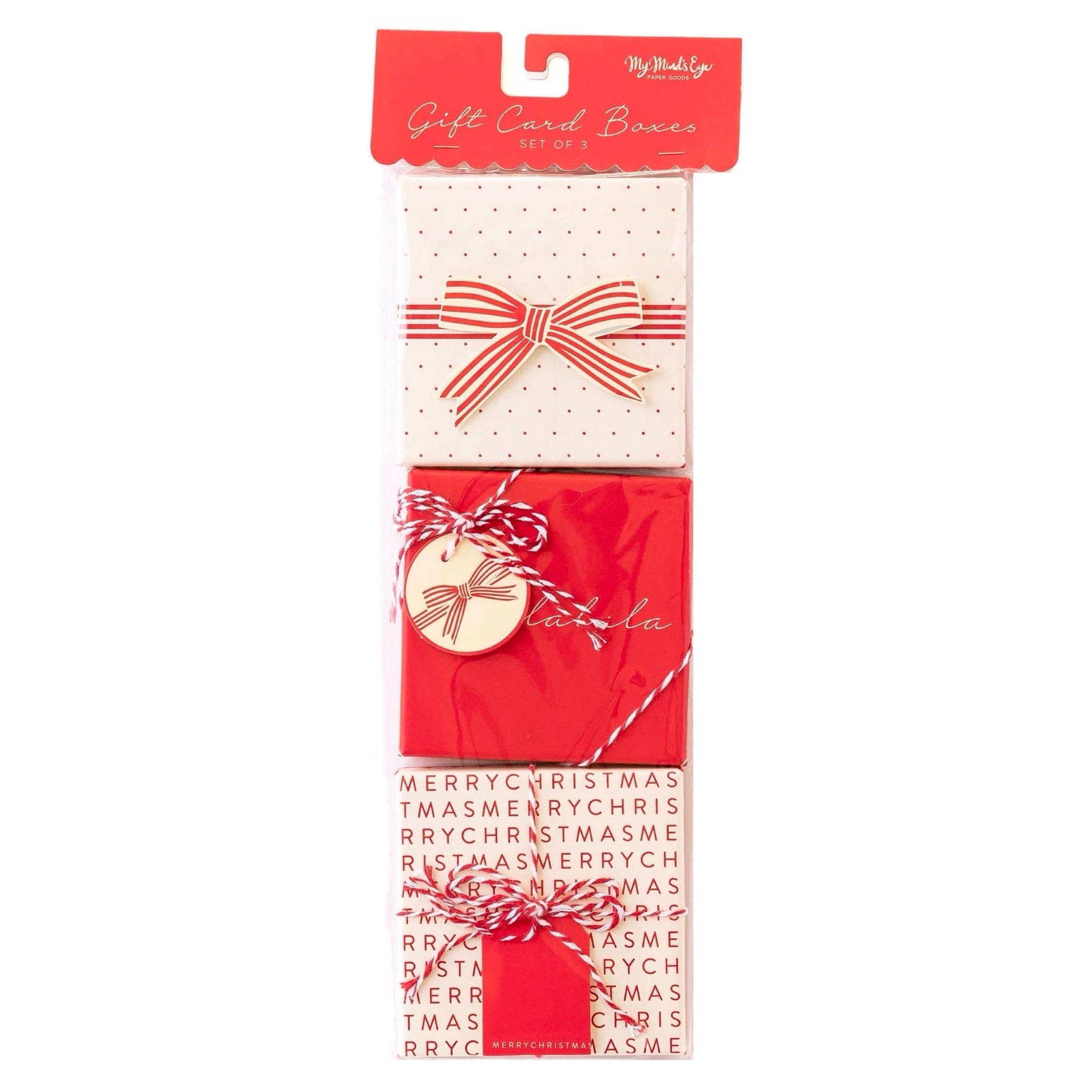 Red Holiday Gift Card Boxes - bubblegum market