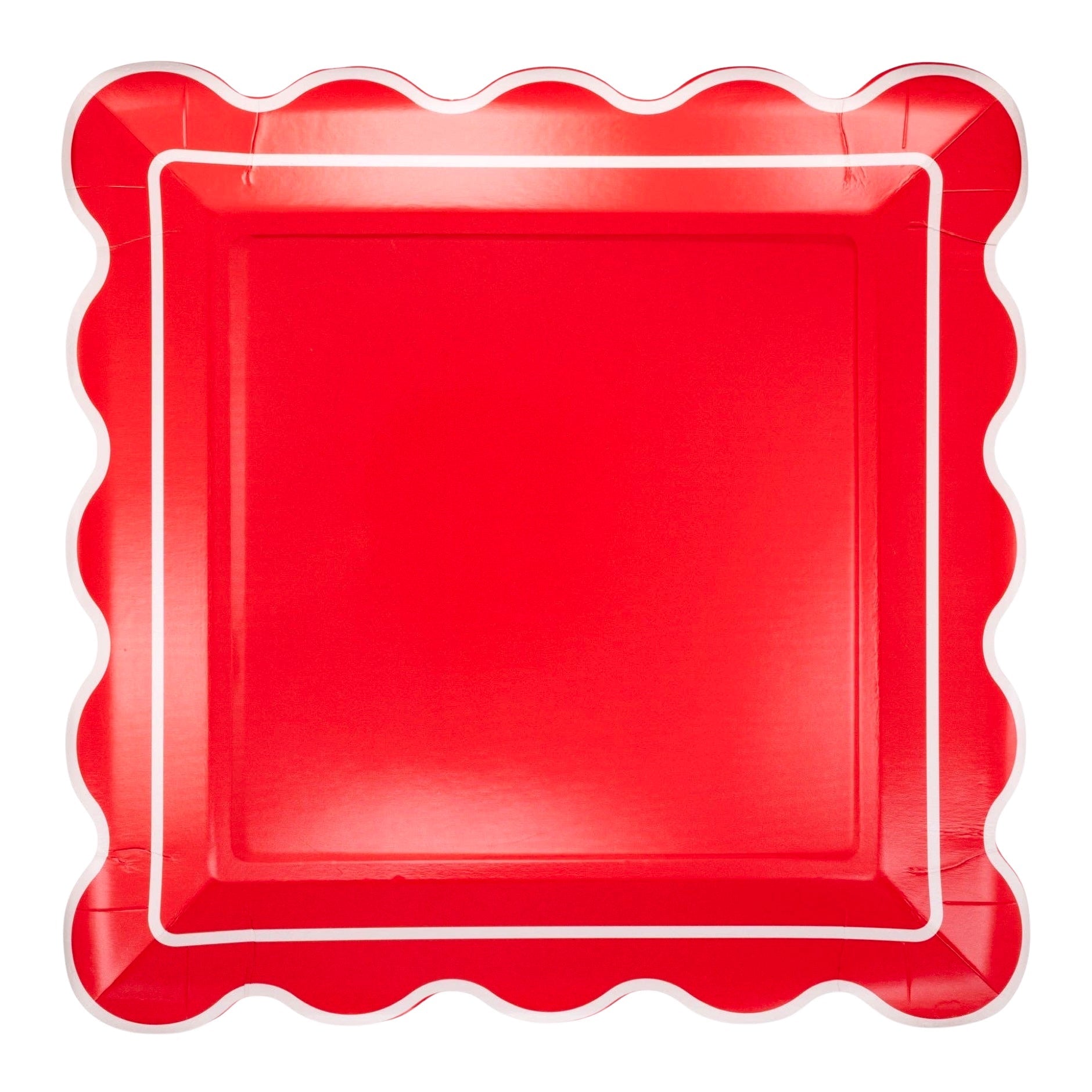 Red Picture Frame Holiday Plates 10.5" - bubblegum market