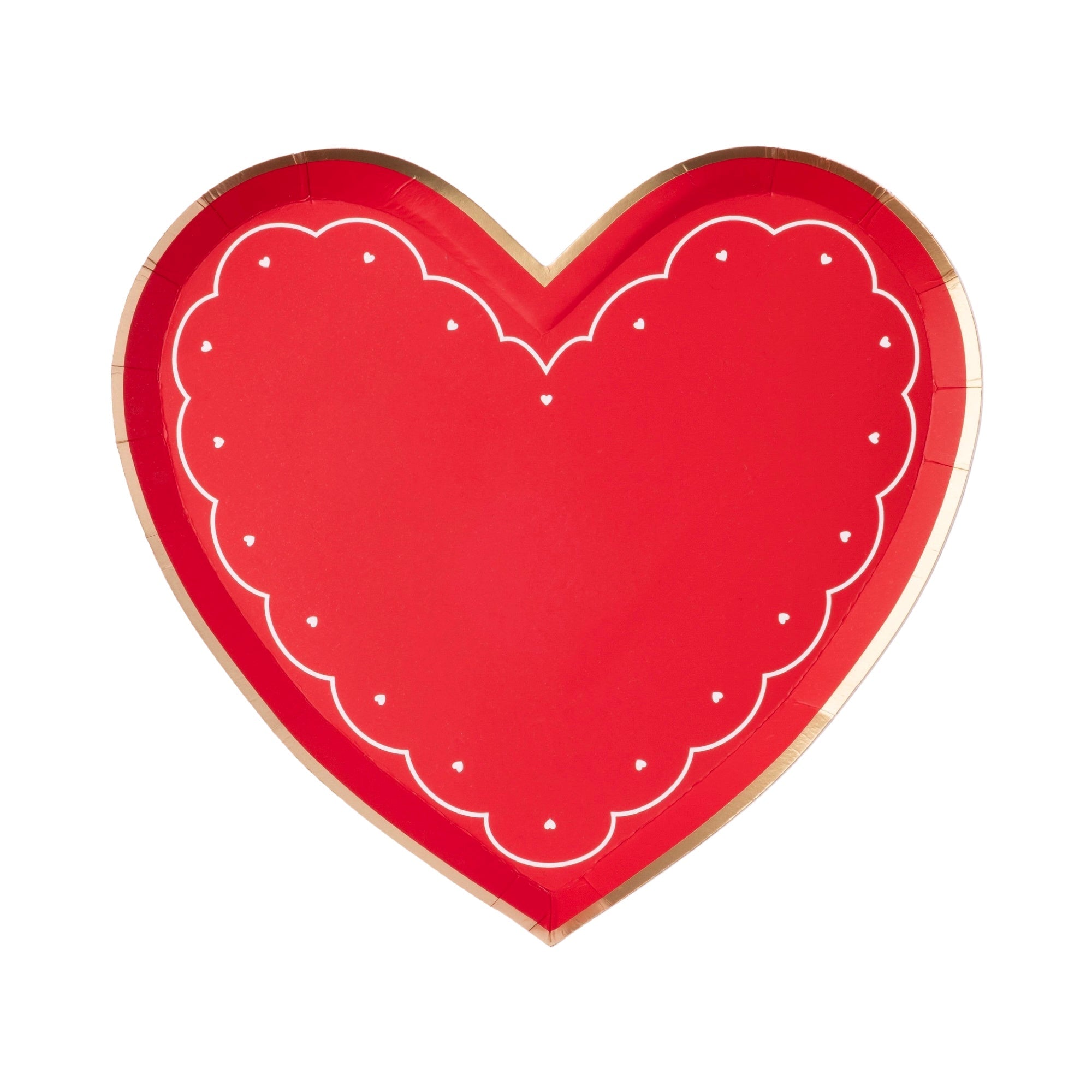 Red Valentine Heart Plates 8.25" - bubblegum market