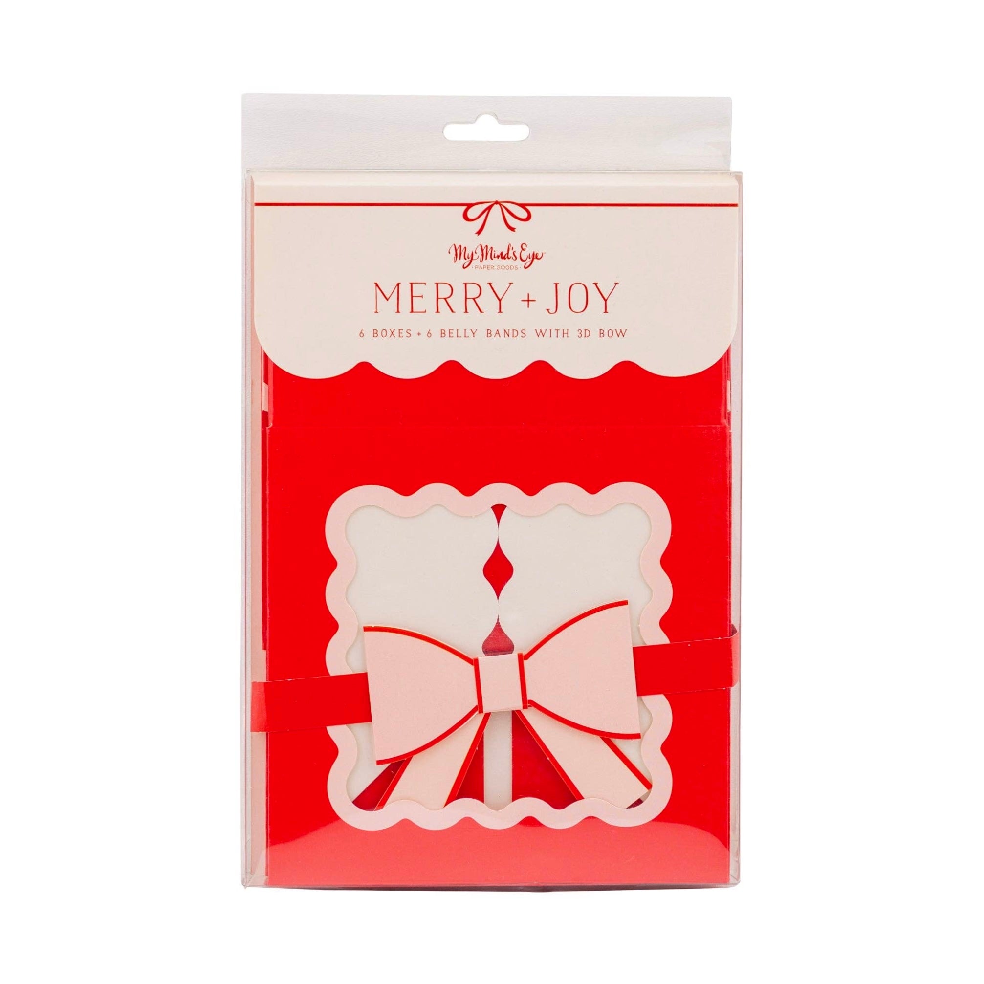 Red w/ Pink Bow Ric Rac Cookie Boxes - bubblegum market