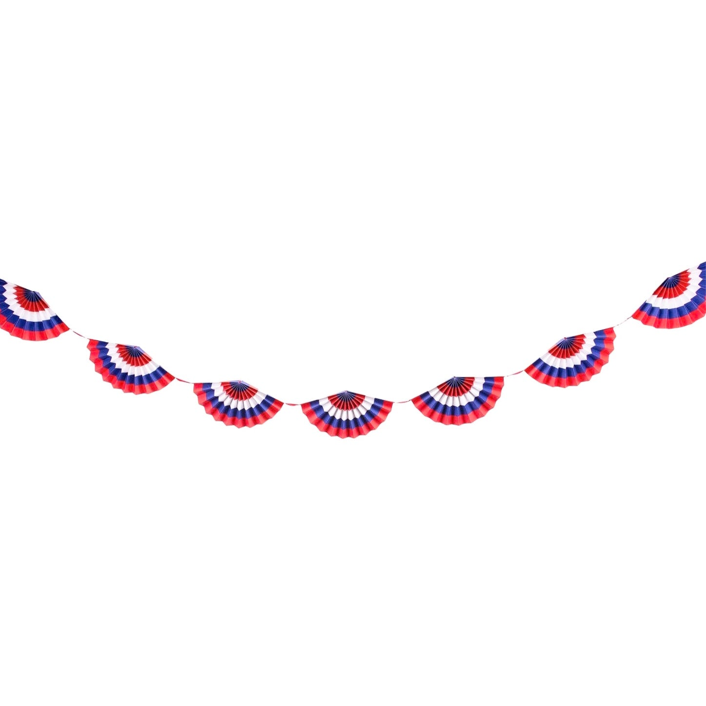 Red White & Blue Accordion Fan Bunting Banner - bubblegum market