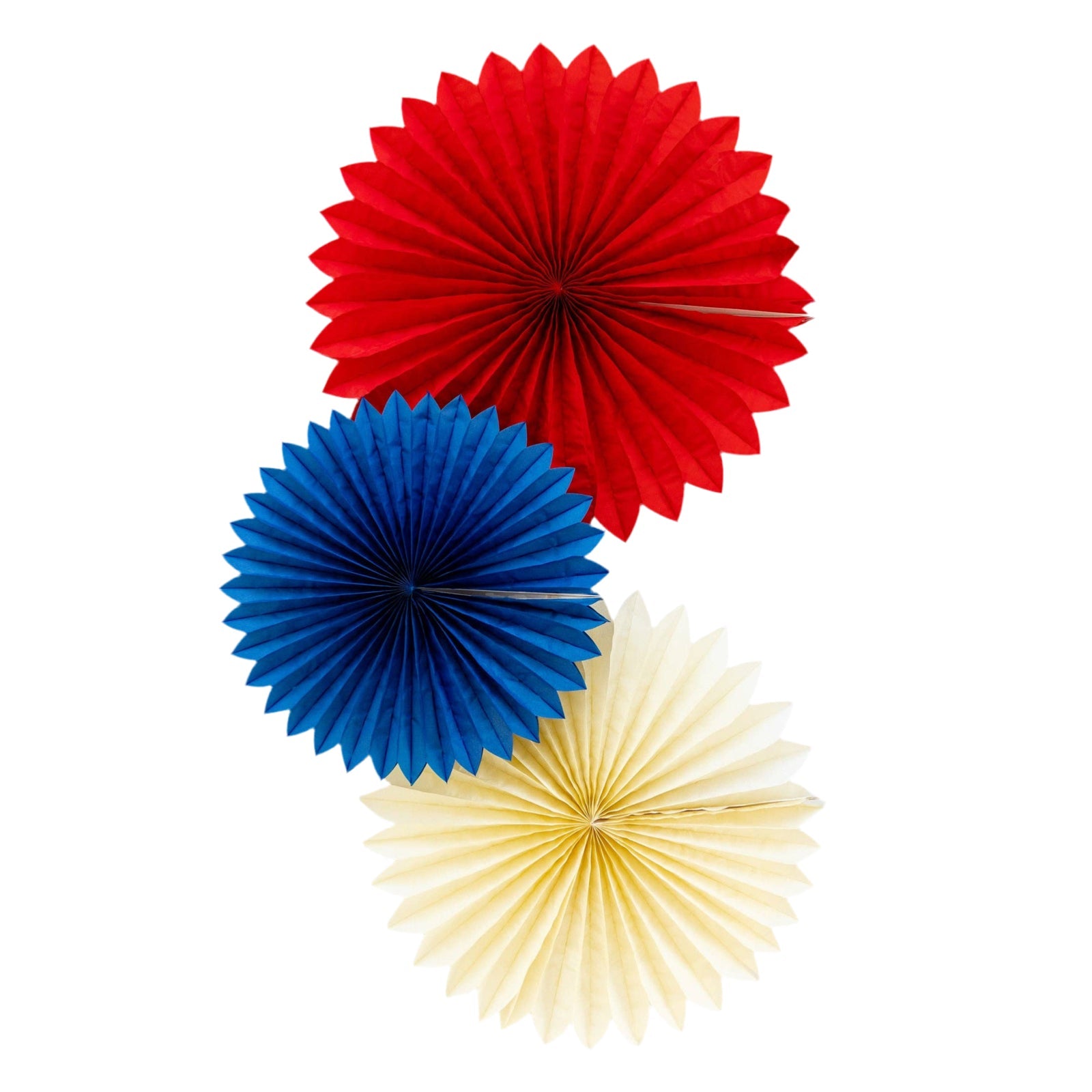 Red White & Blue Tissue Party Fans - bubblegum market