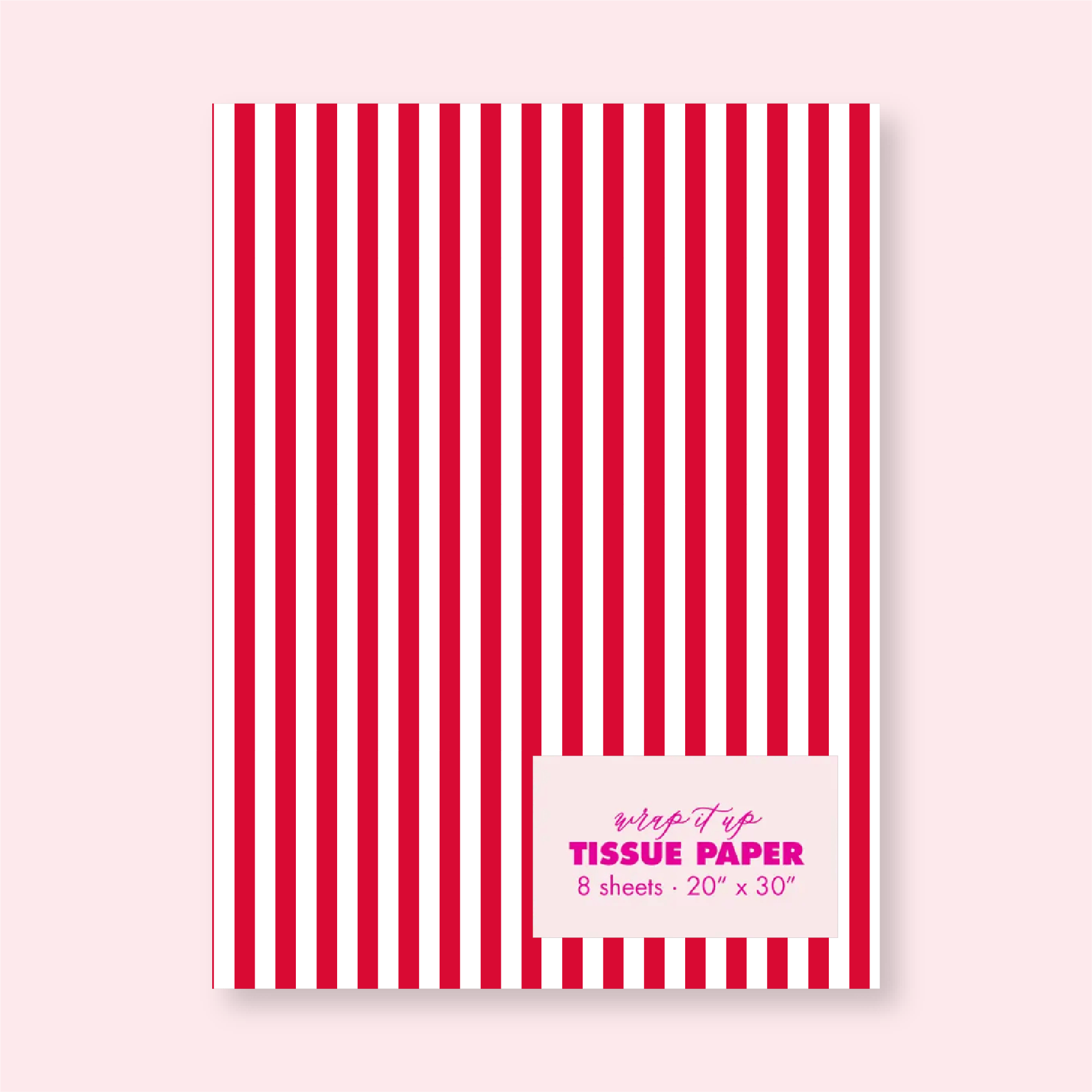 Red + White Peppermint Stripe Tissue Paper - bubblegum market