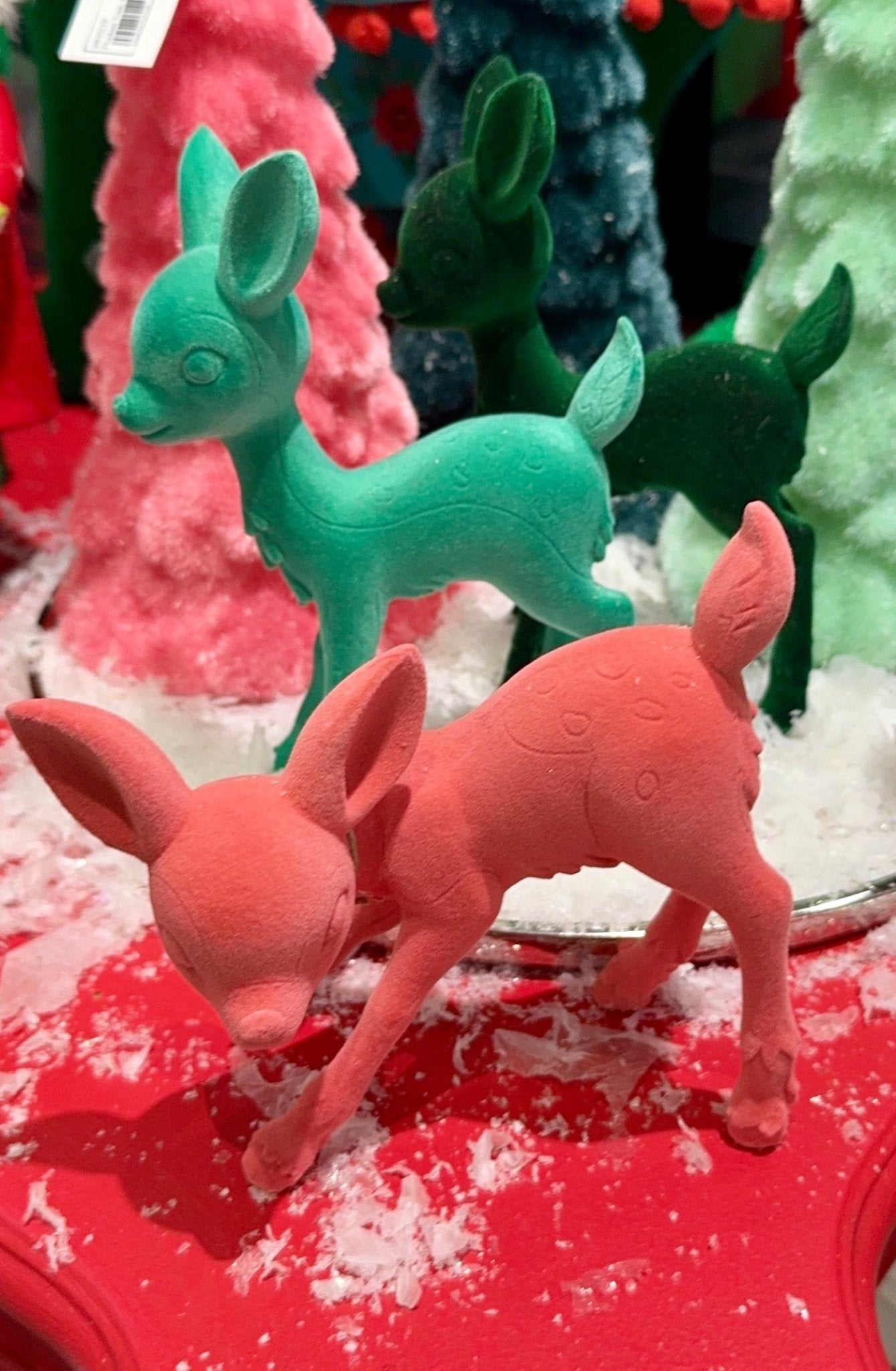 Retro Flocked Deer - bubblegum market