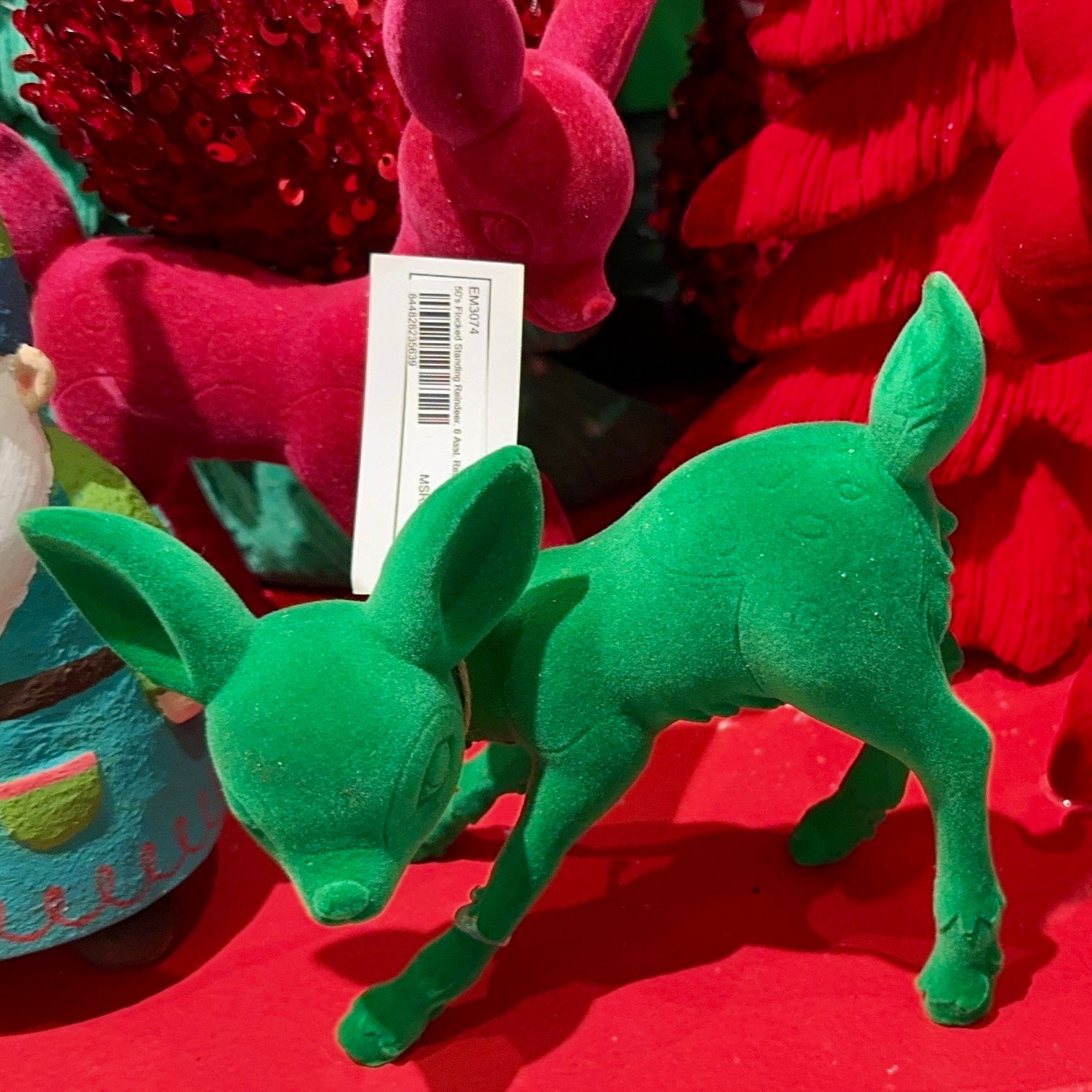 Retro Flocked Deer - bubblegum market