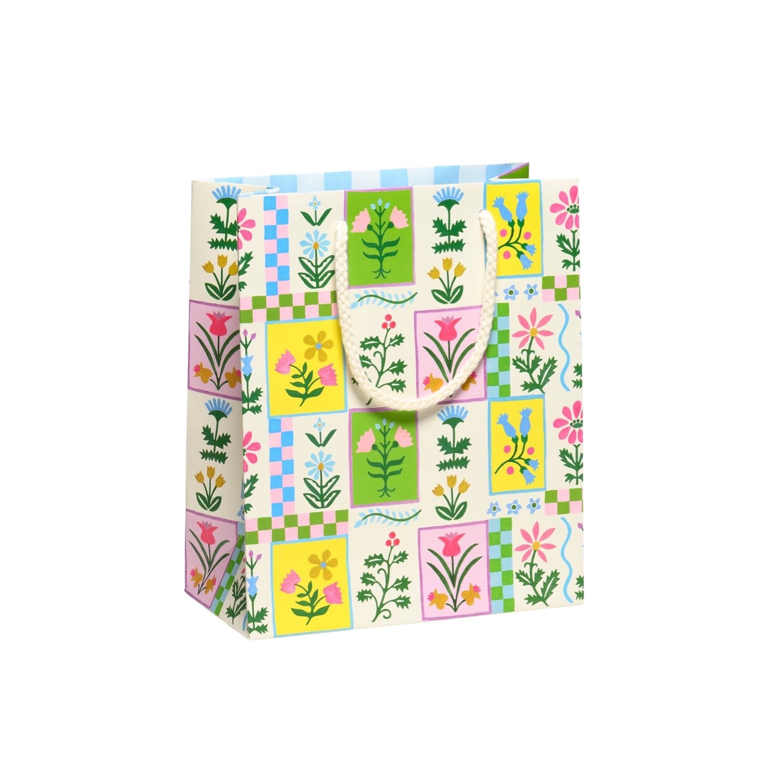 Retro Flower Medium Gift Bag - bubblegum market