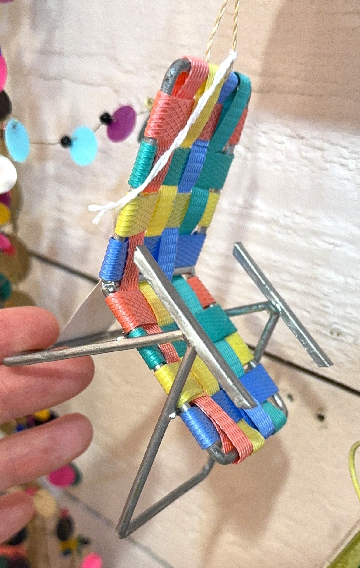 Retro Lawn Chair Ornament 3.75" - bubblegum market