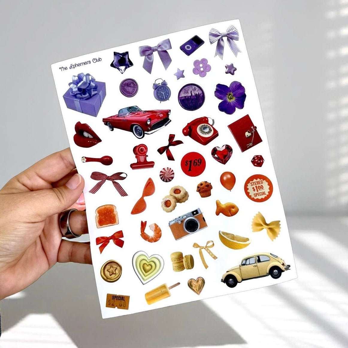 Retro Trinkets | Vintage Objects Sticker Sheet - bubblegum market