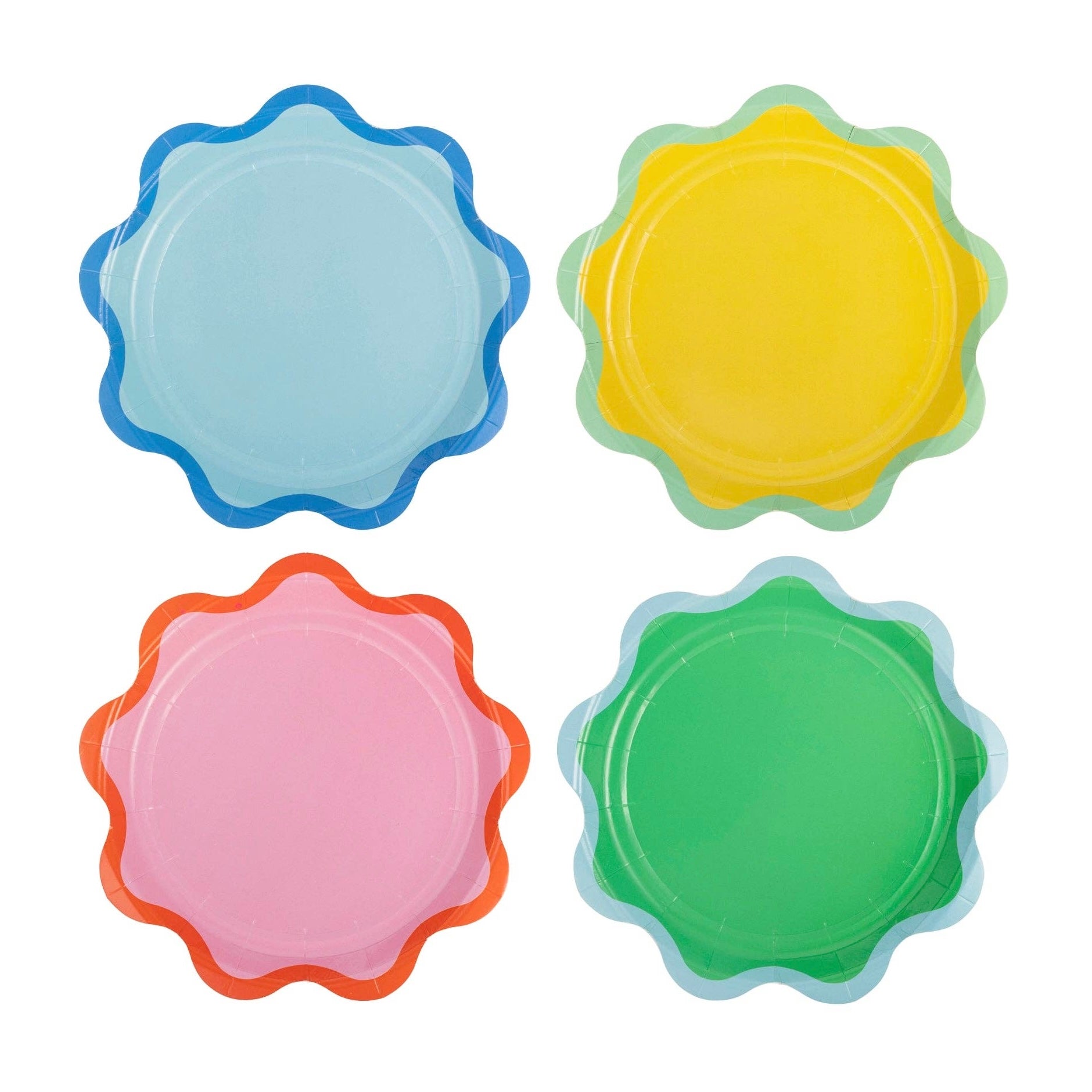 Ric Rac Edge Dessert Plates 7" - bubblegum market