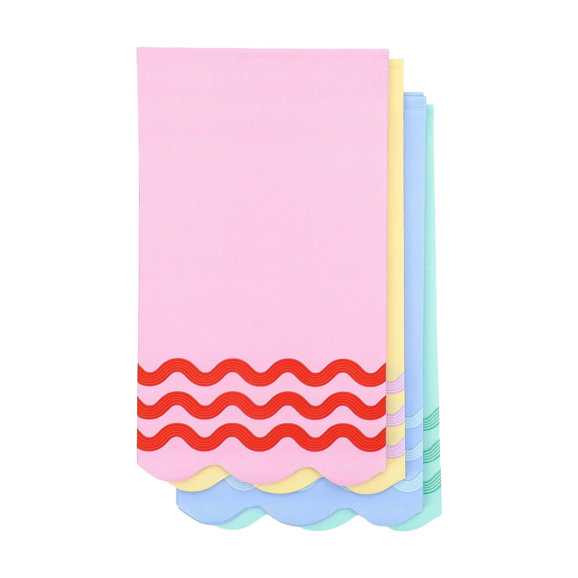 Ric Rac Rainbow Guest Napkins - bubblegum market