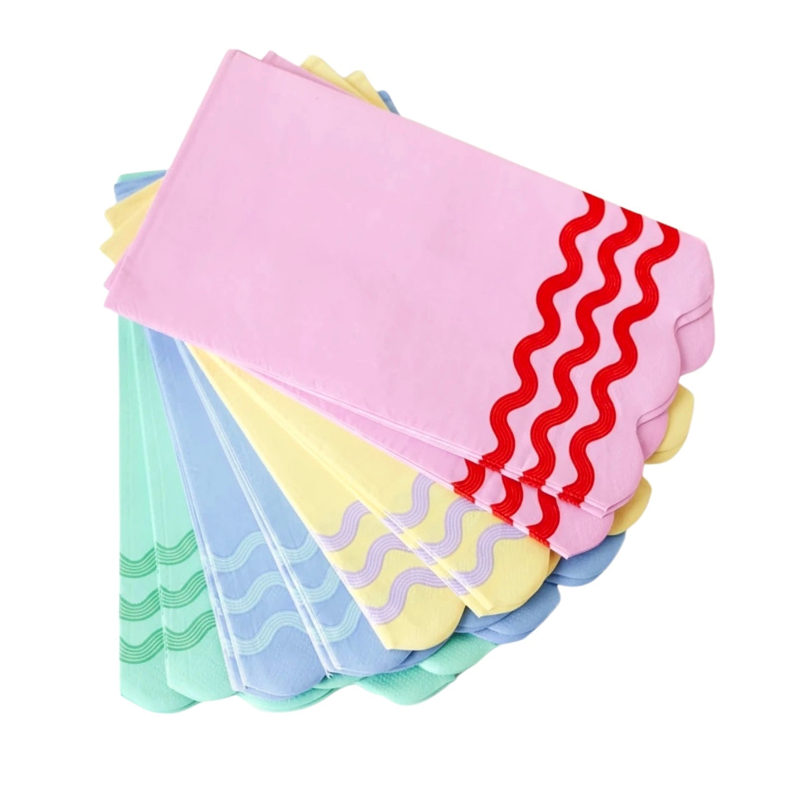 Ric Rac Rainbow Guest Napkins - bubblegum market