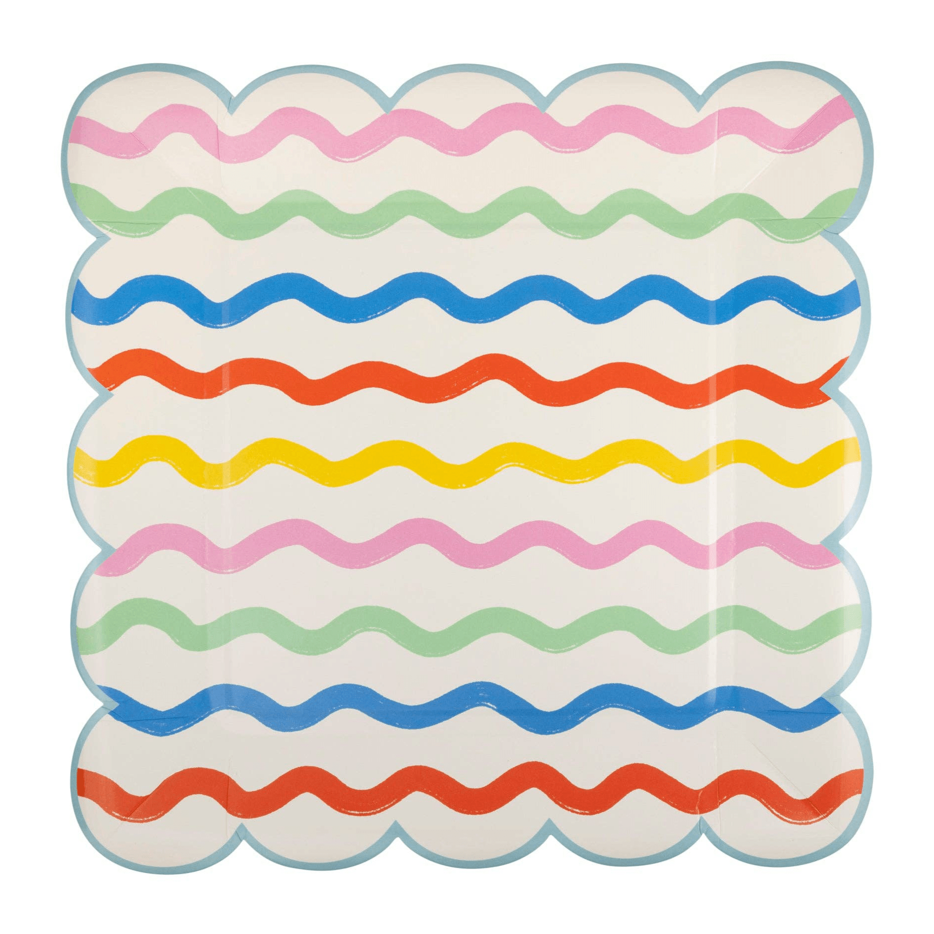 Ric Rac Striped Paper Plates 10" - bubblegum market