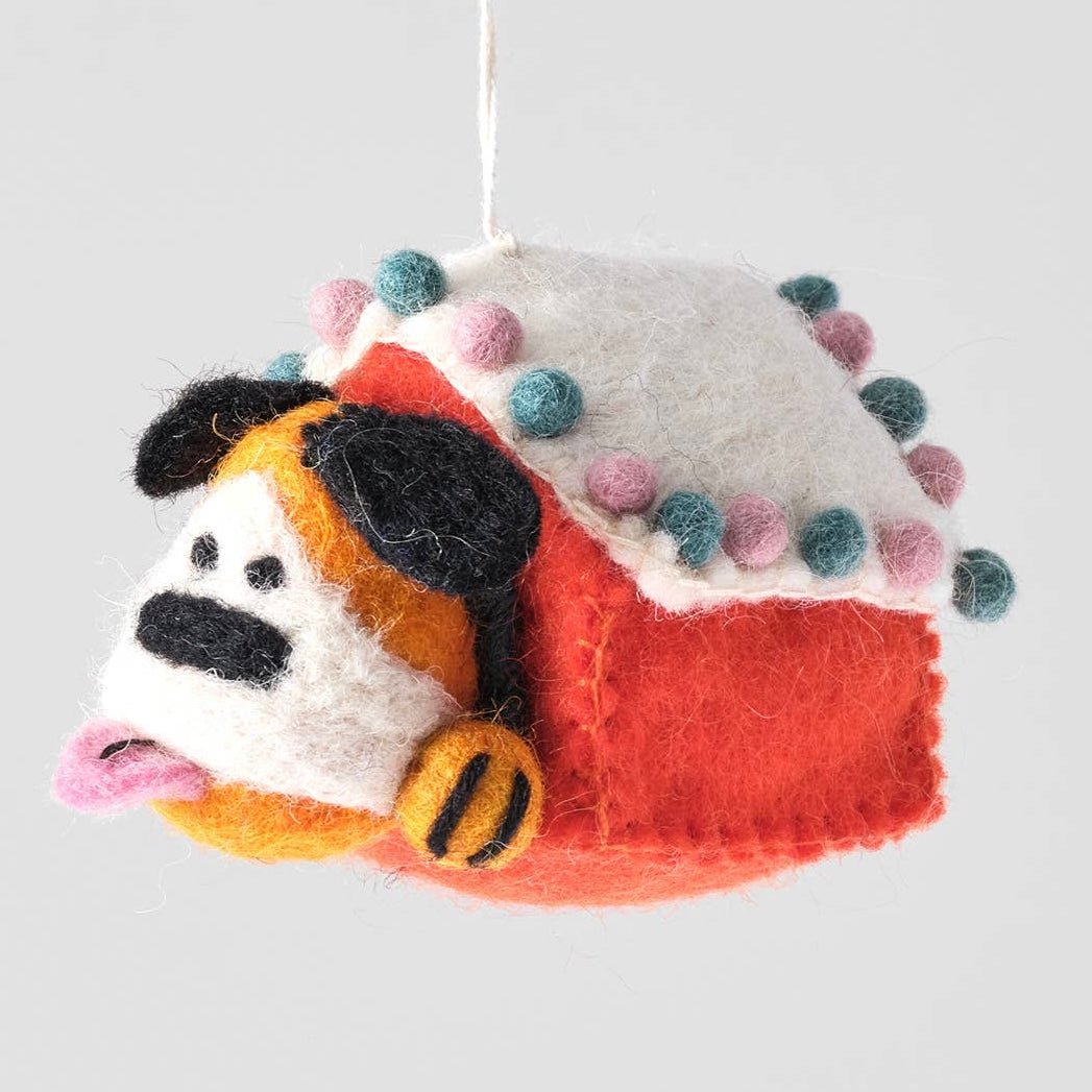 'Roger' Hanging Felt Ornament - bubblegum market