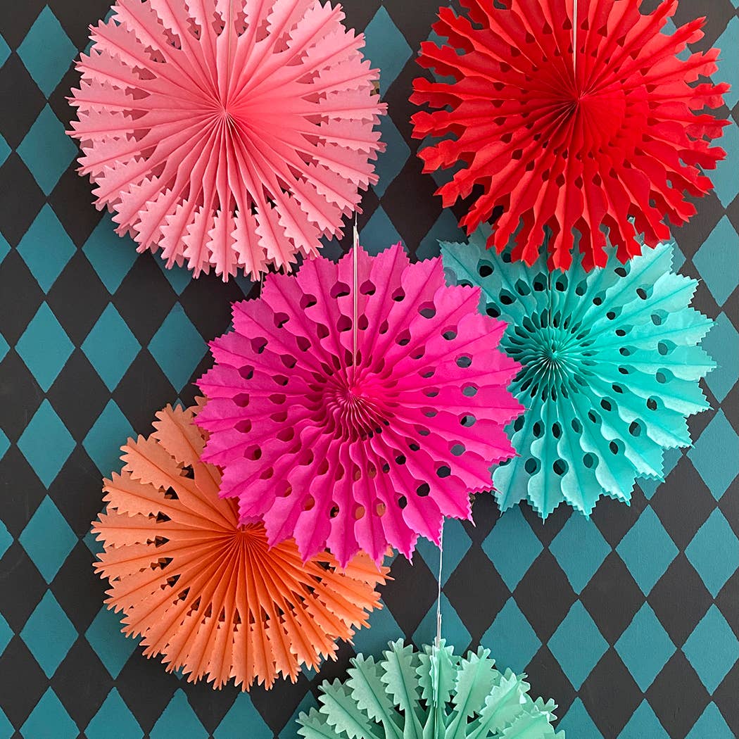 Rose Pink Paper Fan 12" - bubblegum market