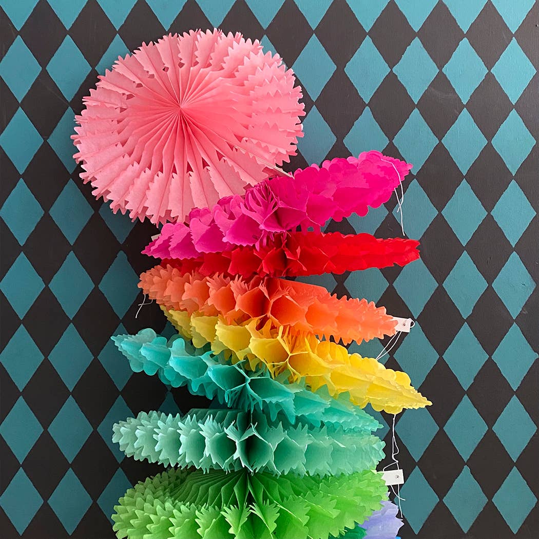 Rose Pink Paper Fan 12" - bubblegum market