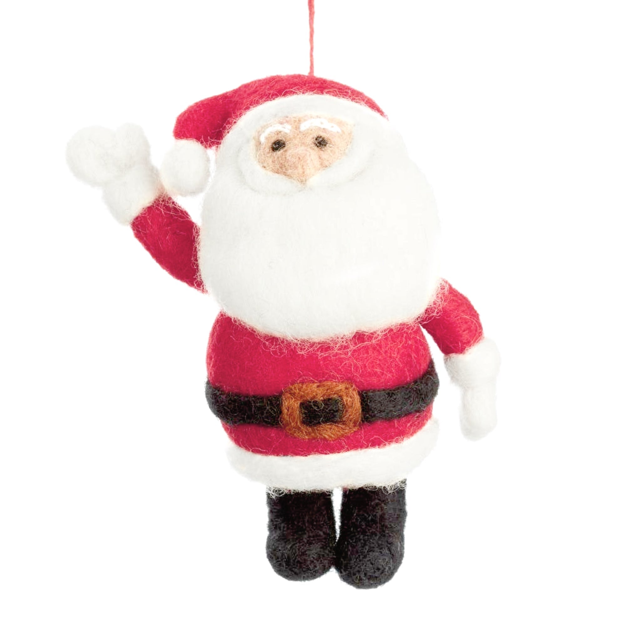 Round Santa Felt Ornament 5" - bubblegum market