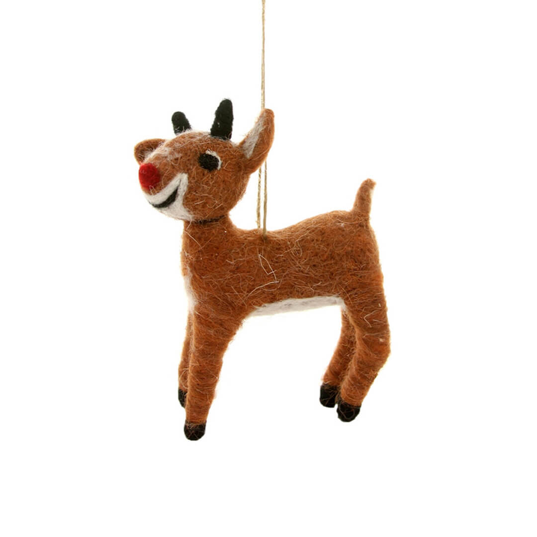 Rudolph Felt Ornament 5.25" - bubblegum market