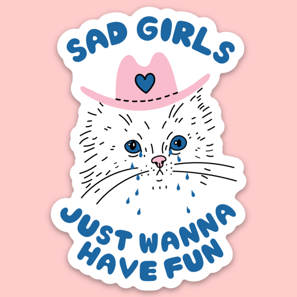 Sad Girls Vinyl Sticker - bubblegum market