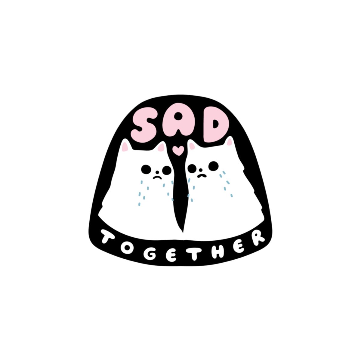 Sad Together Vinyk Sticker - bubblegum market