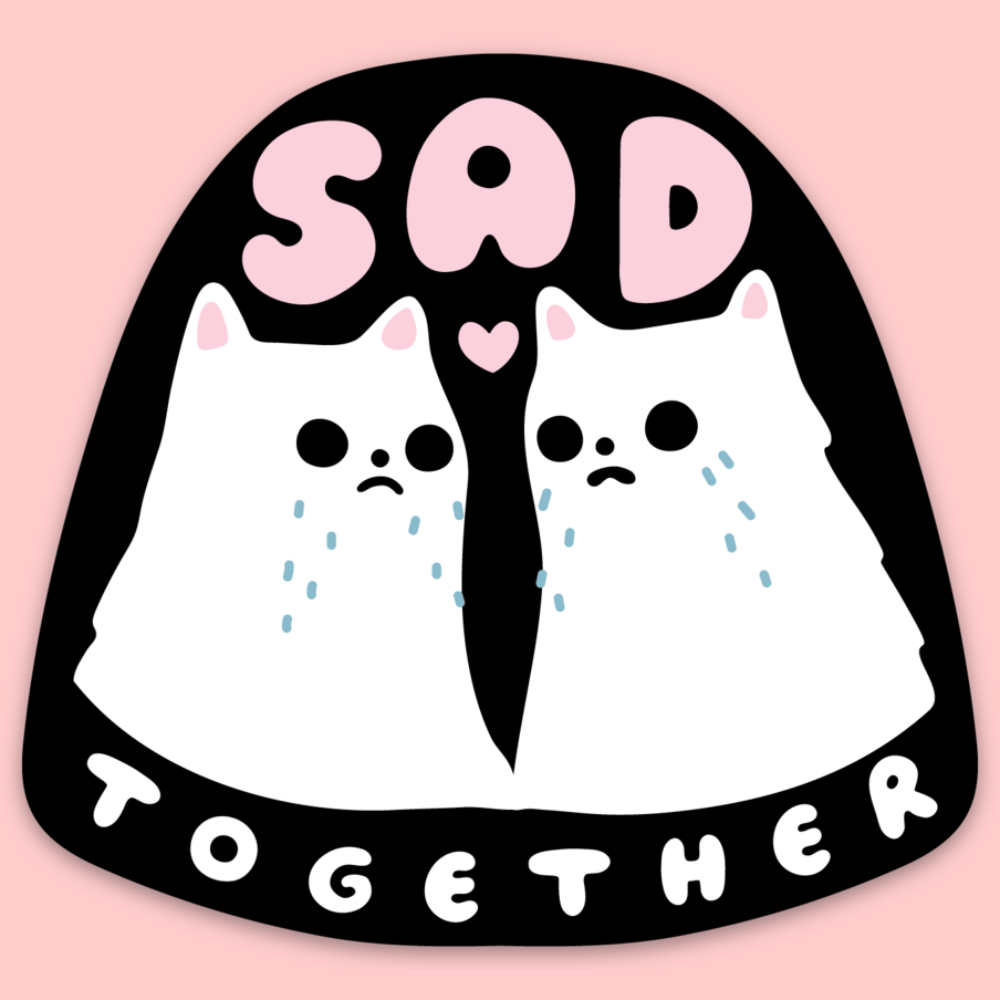 Sad Together Vinyk Sticker - bubblegum market