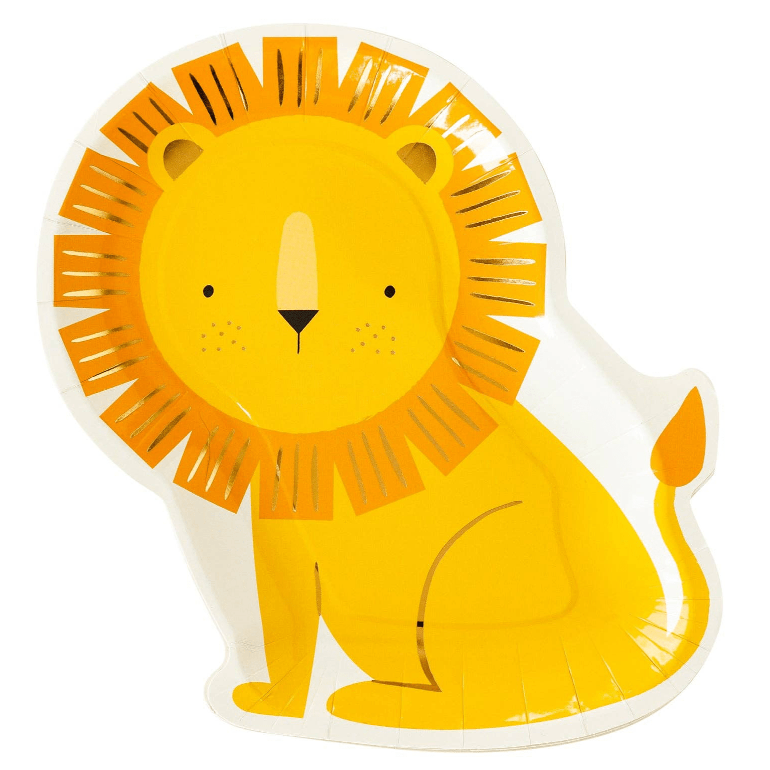 Safari Lion - Shaped Paper Plates 11" - bubblegum market