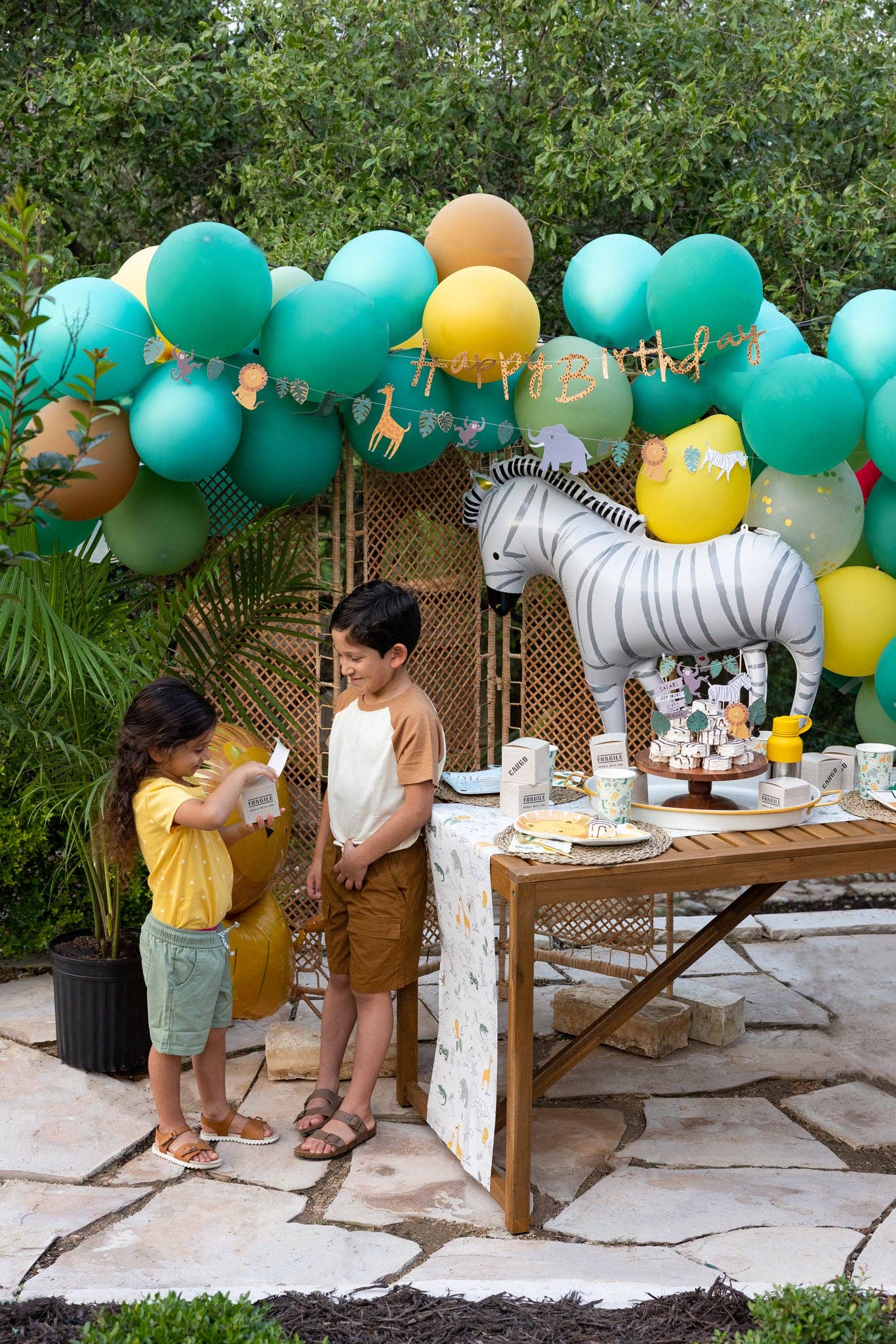 Safari Zebra Mylar Balloon - bubblegum market