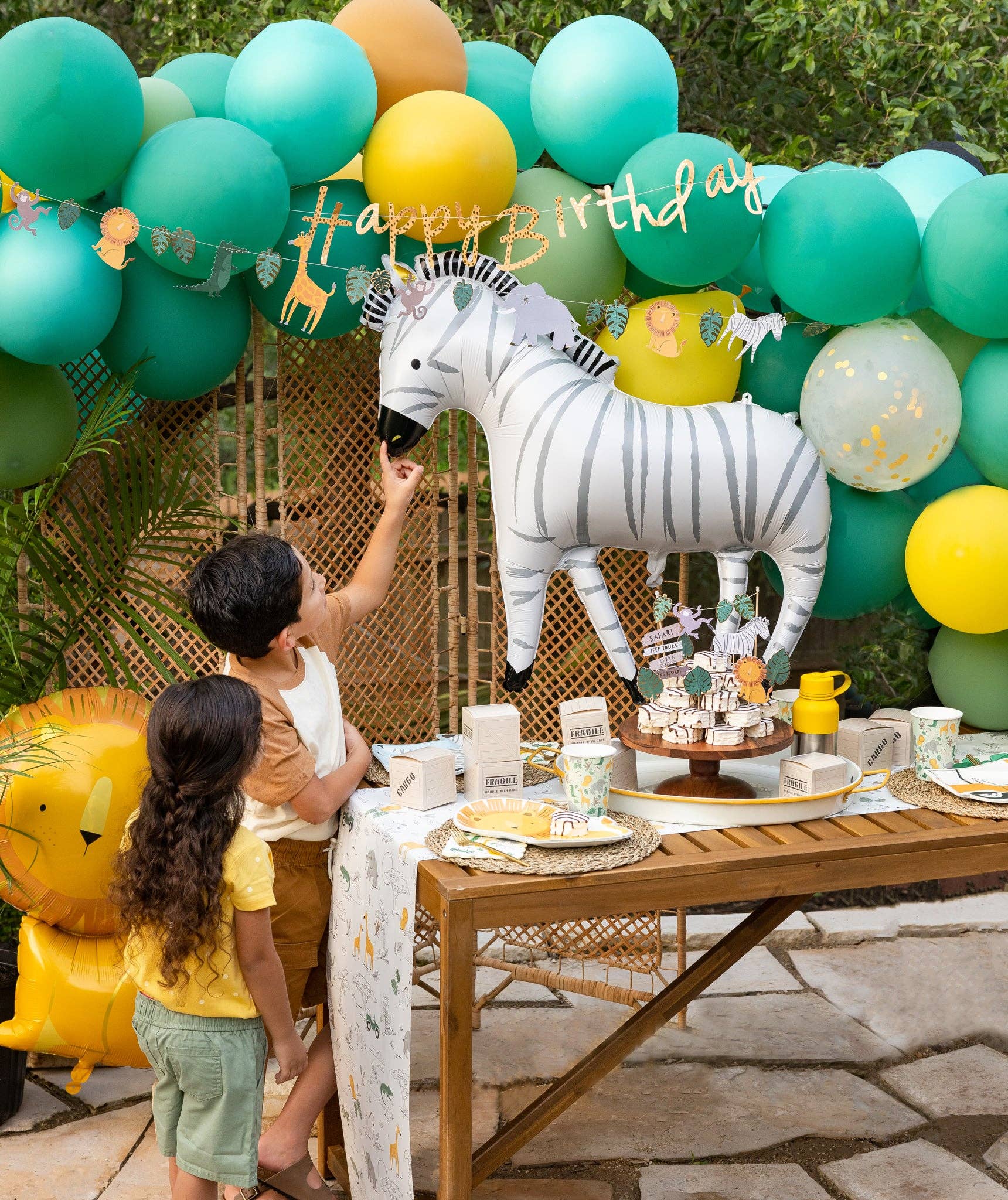 Safari Zebra Mylar Balloon - bubblegum market