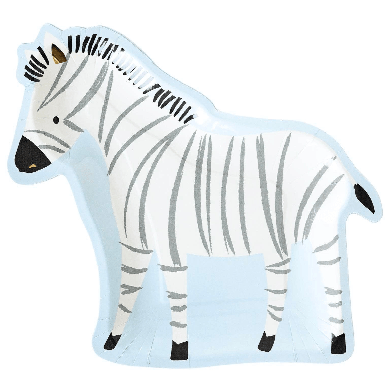 Safari Zebra - Shaped Paper Plates 11" - bubblegum market