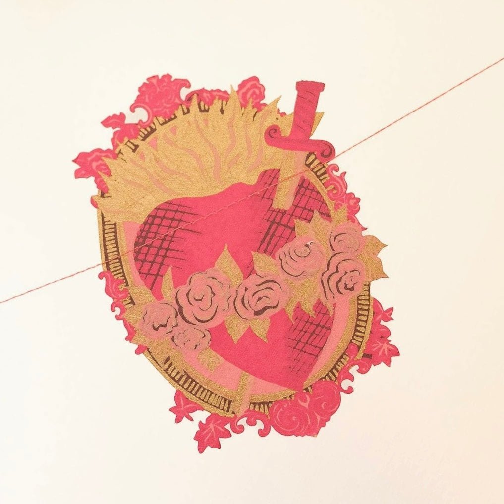 Saint Valentine Sewn Garland - bubblegum market