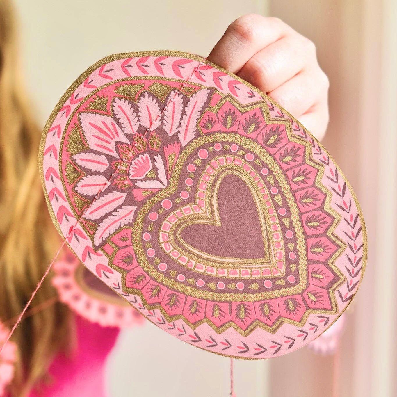 Saint Valentine Sewn Garland - bubblegum market