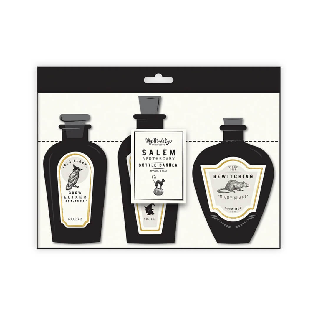 Salem Apothecary Potion Bottles Halloween Banner - bubblegum market