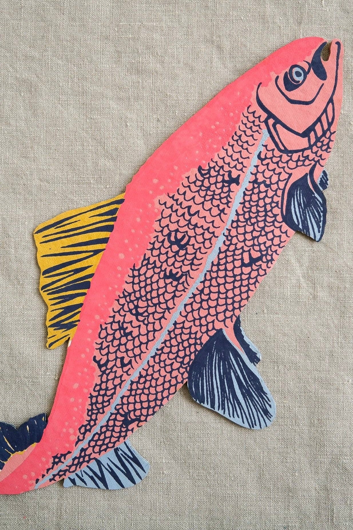 Salmon Oversized Greeting Card - bubblegum market