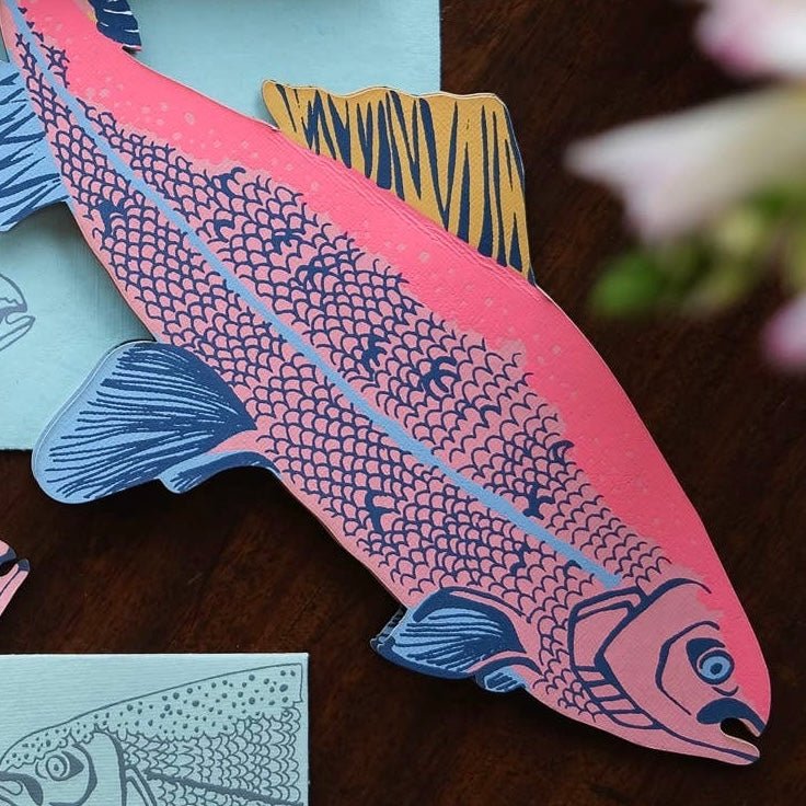 Salmon Oversized Greeting Card - bubblegum market