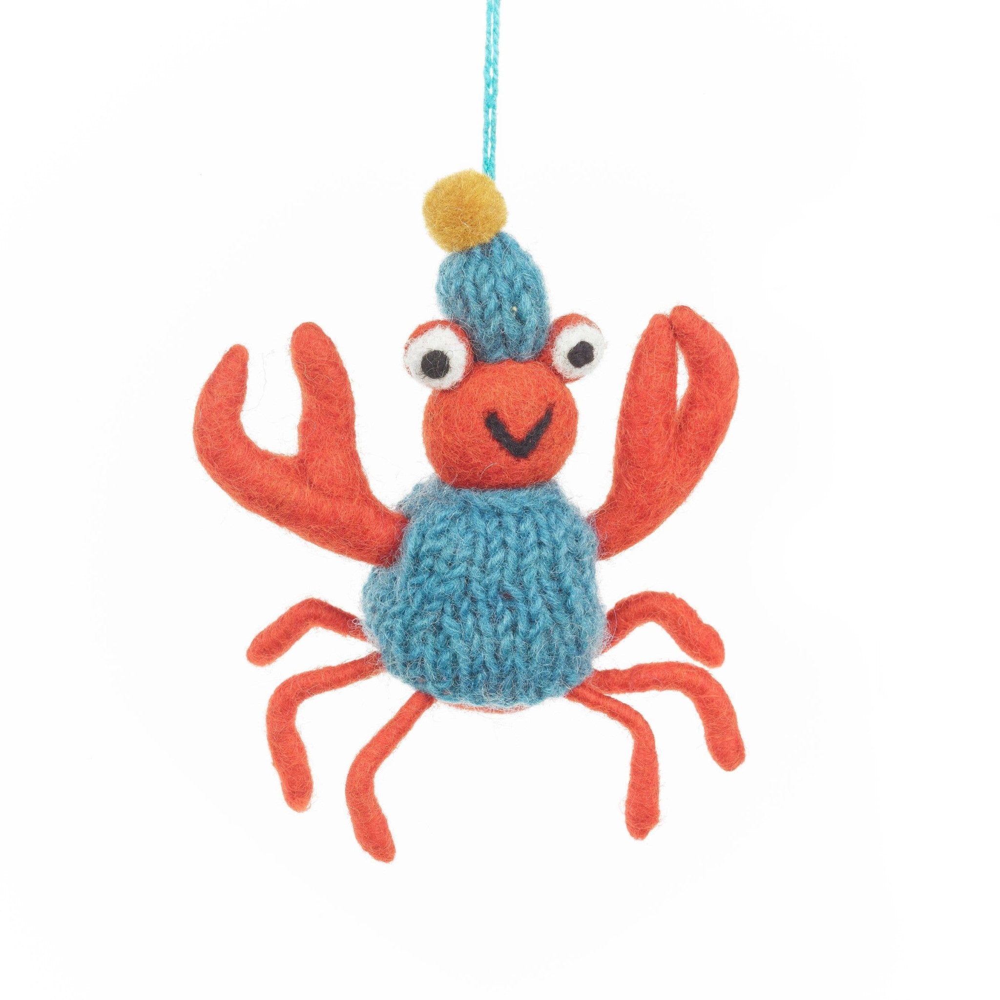 Sammy Snowcrab Felt Ornament 4.75" - bubblegum market