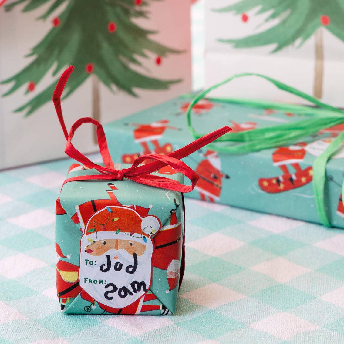 Santa Christmas Sticker Labels (70ct) - bubblegum market