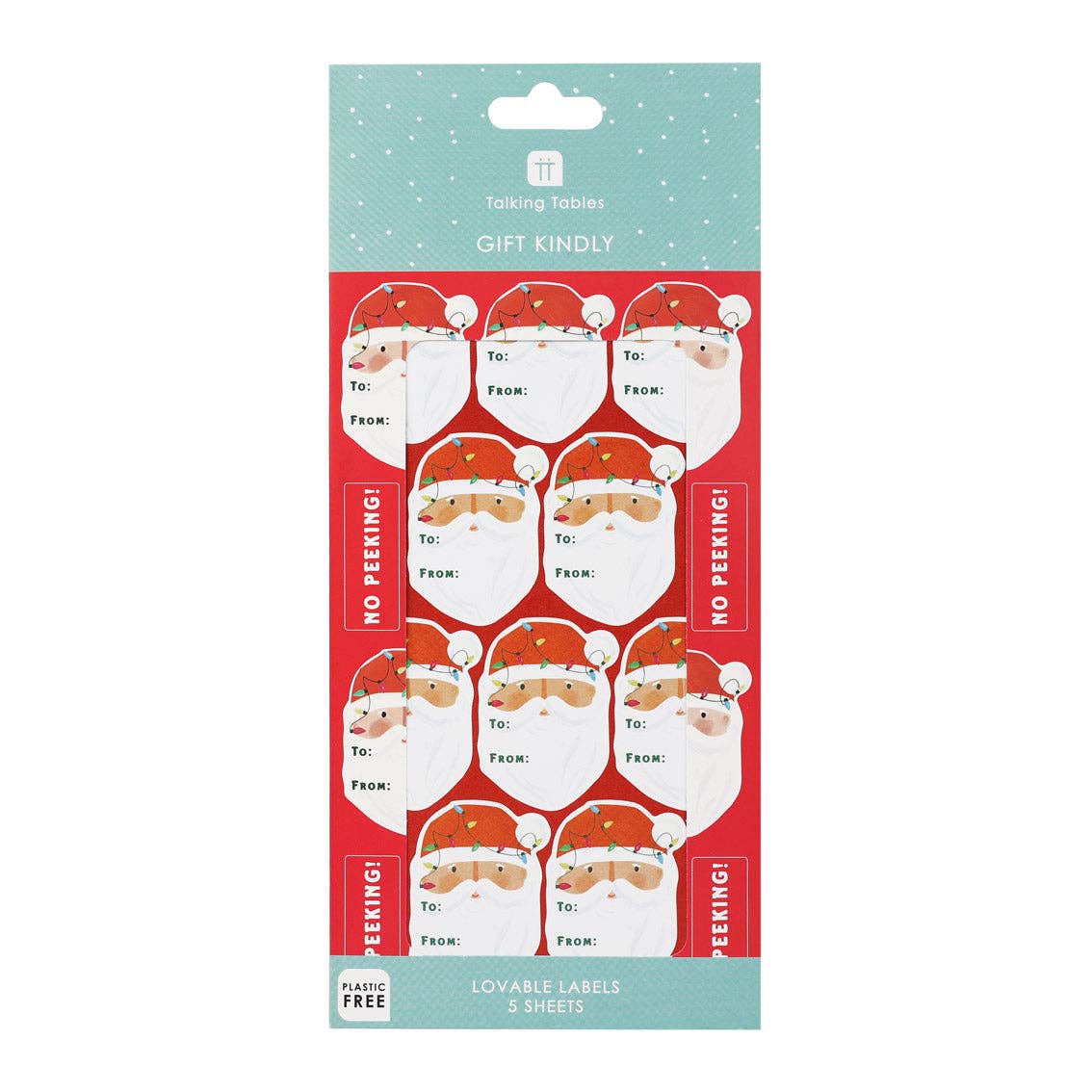 Santa Christmas Sticker Labels (70ct) - bubblegum market