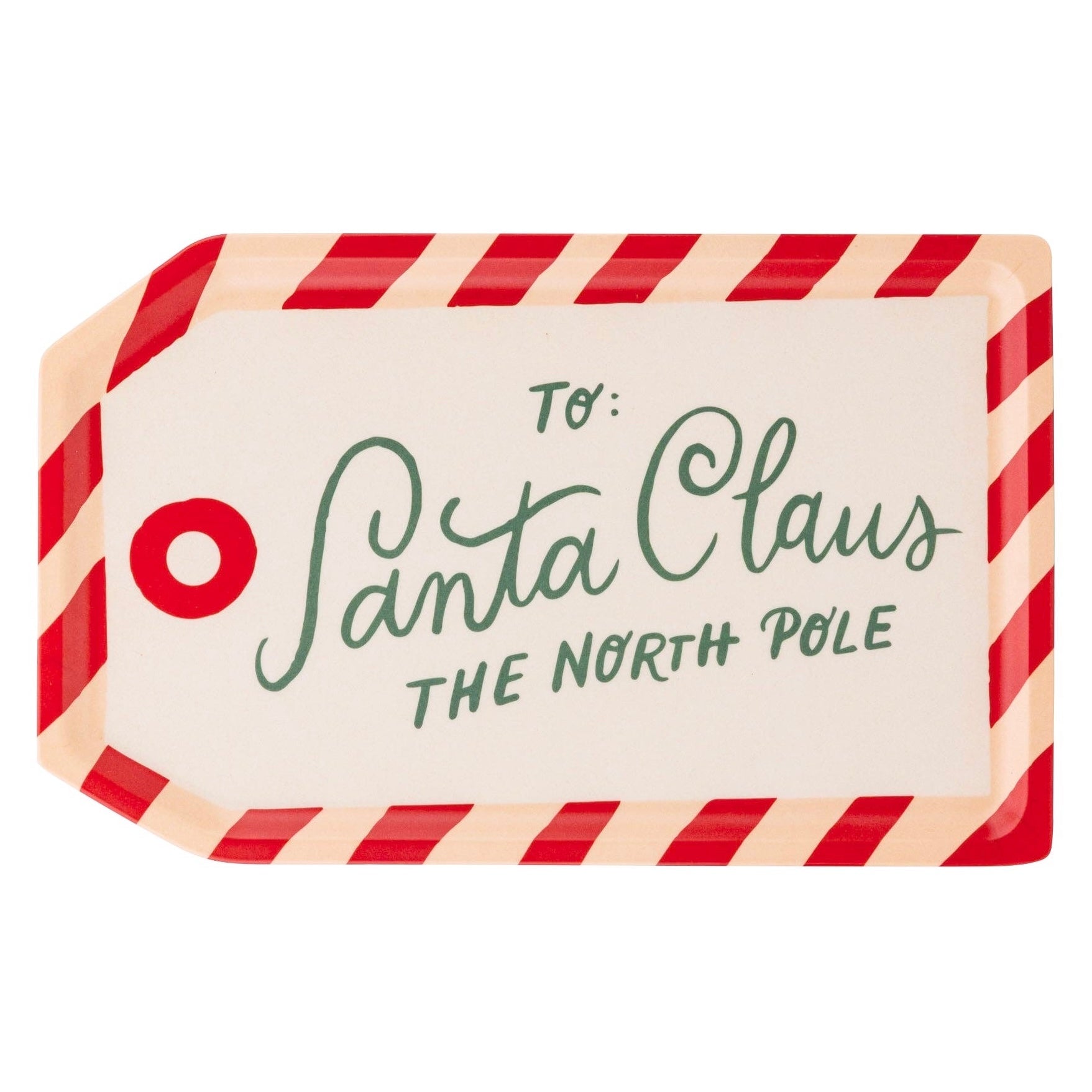Santa Gift Tag Bamboo Tray 12.5" - bubblegum market