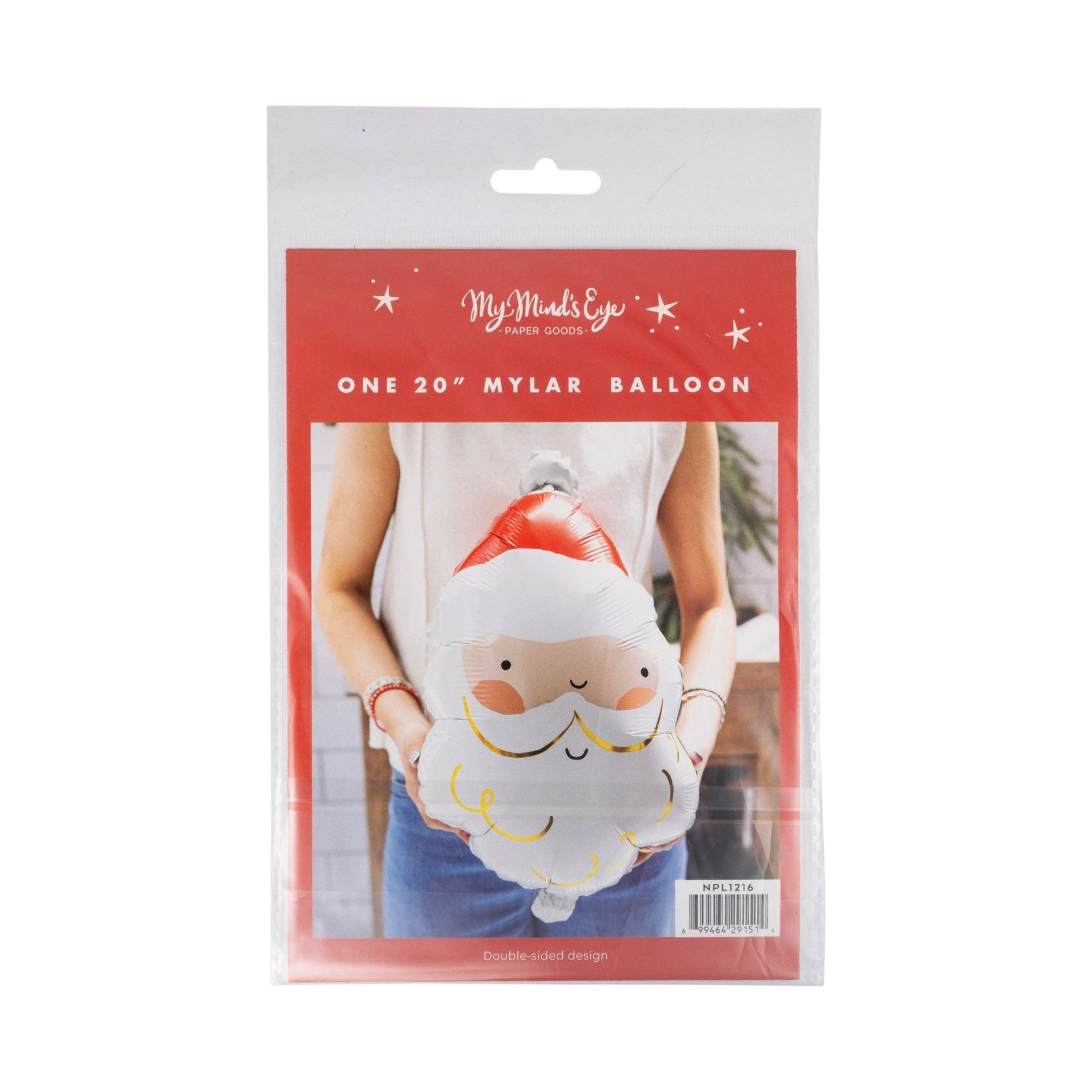 Santa Head Mylar Balloon - bubblegum market