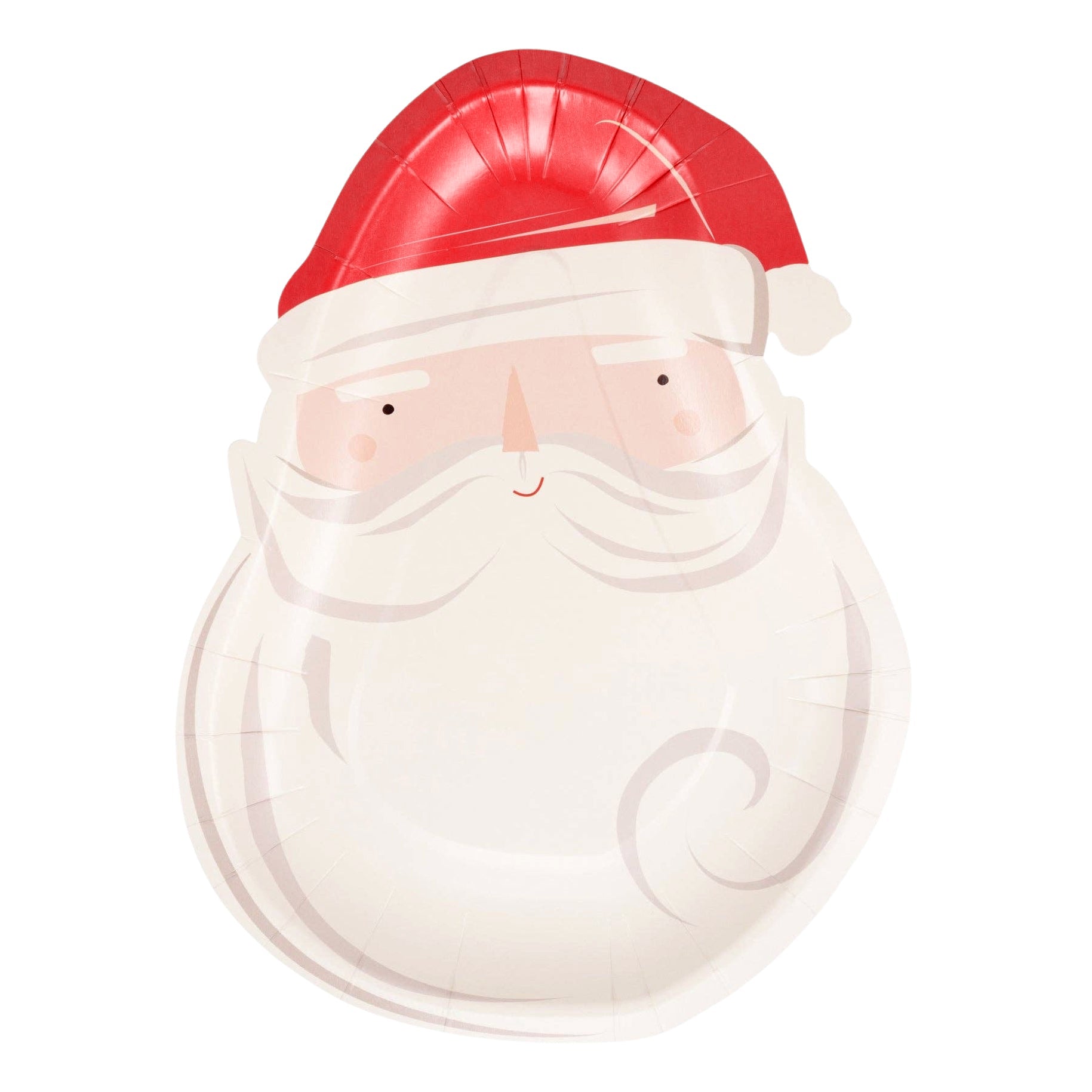 Santa Head Paper Plates 10" - bubblegum market