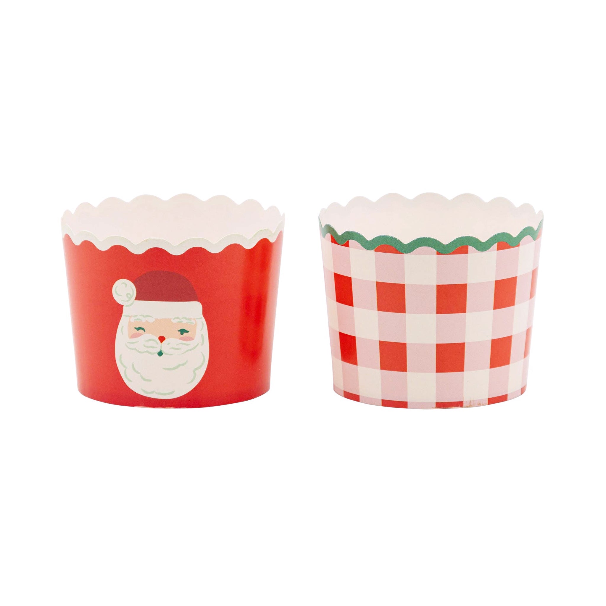 Santa Plaid Baking / Treat Cups - bubblegum market